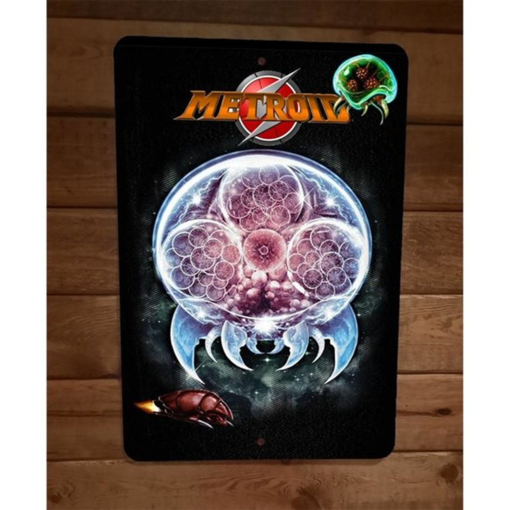 Metroid the Enemy Video Game 8x12 Metal Wall Sign Poster